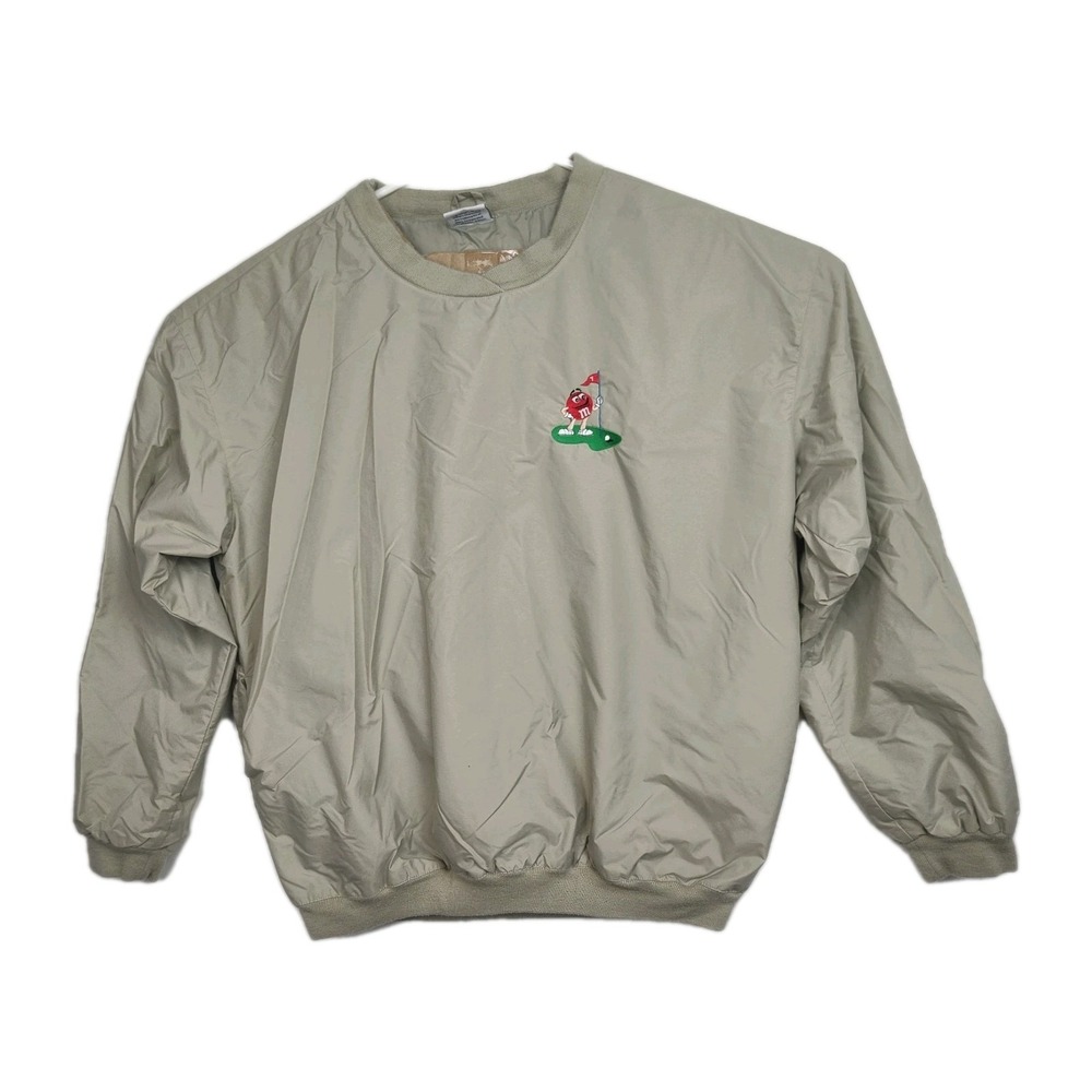 VTG Holloway Planet Mars M&M Jacket Men's XL Tan Embroid. Golfing M&M‎